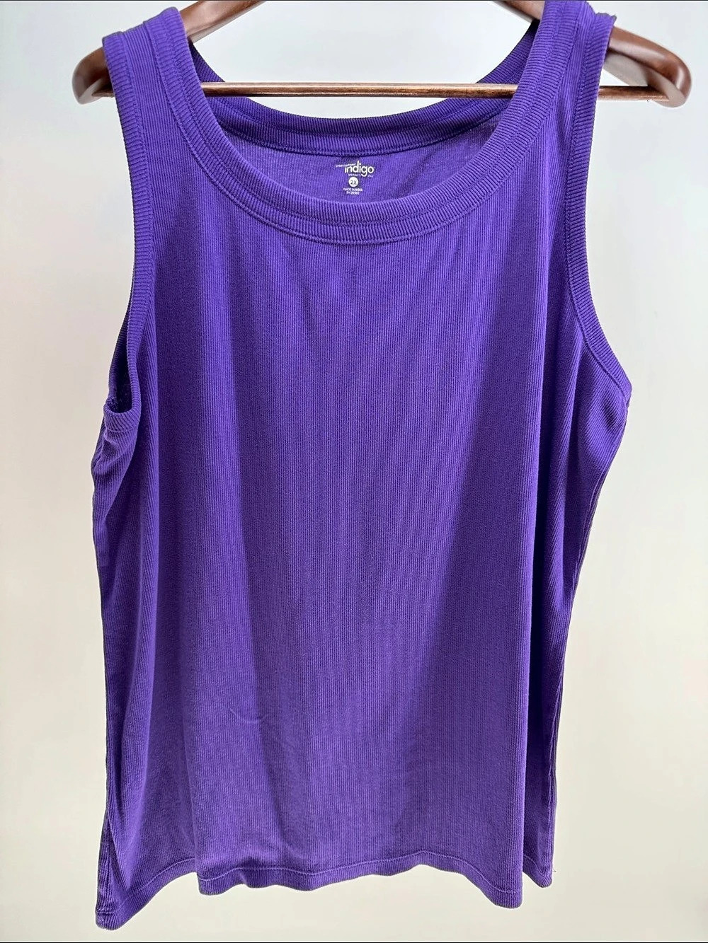 Indigo Classic Purple Tank Top Size 2X